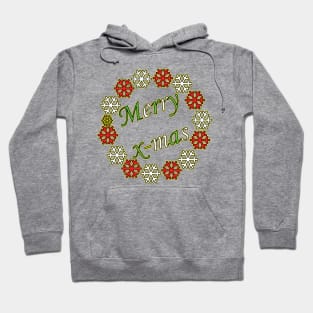 Merry X-mas Typography Design - Glowy Hoodie